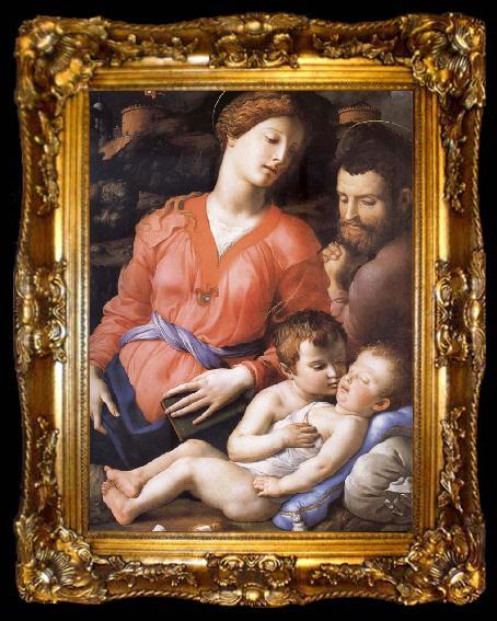 framed  Agnolo Bronzino The Sacred Family Second half of the century XVI, ta009-2